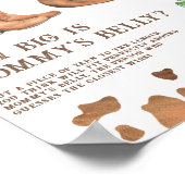 カウボーイの赤ちゃんシャワーどのように大きいママのベリーゲーム ポスター (角)