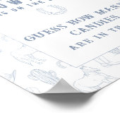 カウボーイの赤ちゃんシャワーキャンディーの数を推測 ポスター (角)