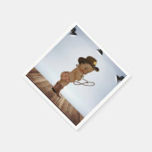 カウボーイの道に赤ちゃんシャワーのナプキン スタンダードカクテルナプキン (角)