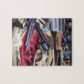 カウボーイの銃および収集品 ジグソーパズル (横)