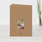 カウボーイの馬の鞍と帽子とロープと保安官の誕生日 カード (裏面)