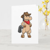 カウボーイの馬 カード (黄色い花)