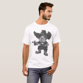 カウボーイの黒 Tシャツ (正面フル)