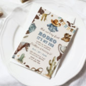 カウボーイの2回目のロデオ写真の誕生日パーティー 招待状