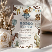 カウボーイの2回目のロデオ写真の誕生日パーティー 招待状