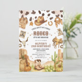 カウボーイの2歳の誕生日パーティー 招待状 (スタンド正面)