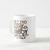 カウボーイの(おもしろいな)ギフト コーヒーマグカップ (正面左)