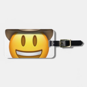 カウボーイのemojiの顔 ラゲッジタグ