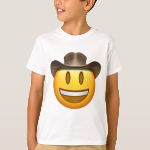カウボーイのemojiの顔 tシャツ