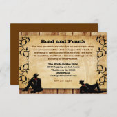 カウボーイはカスタムで陽気な結婚式の調節に手入れをします エンクロージャーカード (正面/裏面)