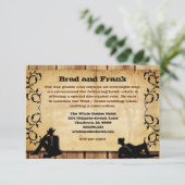 カウボーイはカスタムで陽気な結婚式の調節に手入れをします エンクロージャーカード (スタンド正面)