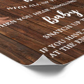 カウボーイはベビークロースピンベビーシャワーゲームと言わない ポスター (角)