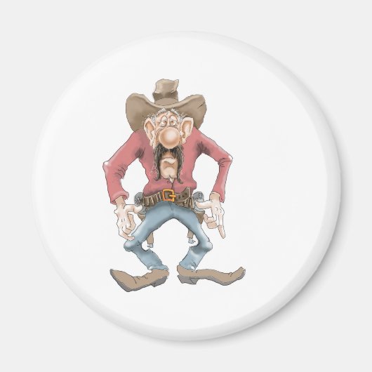 カウボーイは描画の準備ができている マグネット (正面)