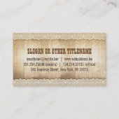 カウボーイは西欧諸国に蹄鉄を打ちます 名刺 (裏面)