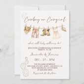 カウボーイまたは女性のカーボーイウェスタンジェンダーリビール招待状 招待状 (正面)