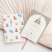 カウボーイまたは女性のカーボーイジェンダーリビール招待状 招待状