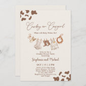 カウボーイまたは女性のカーボーイ性別の表示 招待状