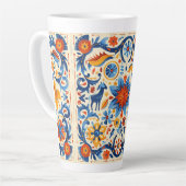 カウボーイをテーマにしたトラケパケの職人用マグカップ カフェラテマグ (左アングル)