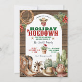 カウボーイをテーマにしたホリデーパーティー招待状 招待状 (正面)