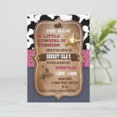 カウボーイをテーマにした誕生日パーティーの招待状 招待状 (スタンド正面)