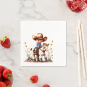 カウボーイをテーマにした誕生日パーティー スタンダードカクテルナプキン (インサイチュ)