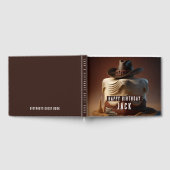 カウボーイをテーマにした誕生日 ゲストブック (全面)