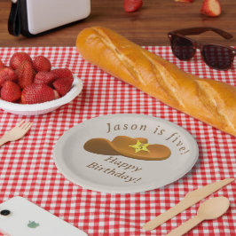 カウボーイをテーマにした誕生日 ペーパープレート