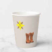 カウボーイをテーマにした誕生日 紙コップ (裏面)