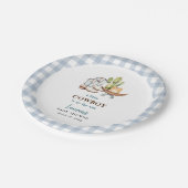 カウボーイをテーマにした赤ちゃんシャワー ペーパープレート (アングル)