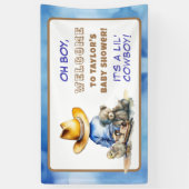 カウボーイをテーマにした赤ちゃんシャワー 横断幕 (縦)