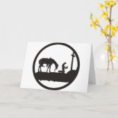 カウボーイを祈ること カード (黄色い花)