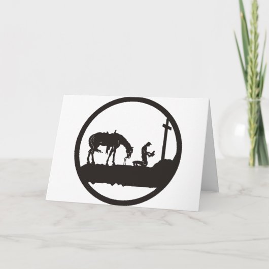 カウボーイを祈ること カード (正面)