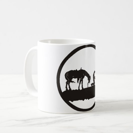 カウボーイを祈ること コーヒーマグカップ (正面左)