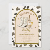 カウボーイアイボリーブーツ&バブリーブライダルシャワー 招待状 (正面)
