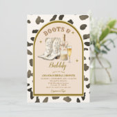 カウボーイアイボリーブーツ&バブリーブライダルシャワー 招待状 (スタンド正面)