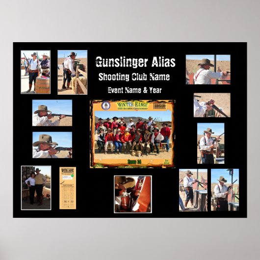 カウボーイアクション射撃、 発砲イベントカスタムポスター ポスター (正面)
