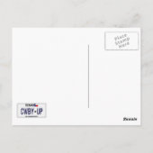 カウボーイアップ!CWBY UPテキサス州ライセンスプレート ポストカード (裏面)