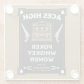 カウボーイアメリカンフロンティアサロン ガラスコースター (裏面)