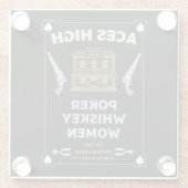 カウボーイアメリカンフロンティアサロン ガラスコースター (裏面)