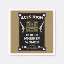 カウボーイアメリカンフロンティアサロン スタンダードカクテルナプキン