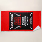 カウボーイアメリカンフロンティアサロン ビーチタオル (正面)