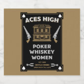 カウボーイアメリカンフロンティアサロン リキュールボトルラベル (シングルラベル)