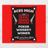 カウボーイアメリカンフロンティアサロン リキュールボトルラベル (シングルラベル)