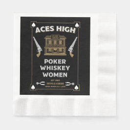 カウボーイアメリカンフロンティアサロン 縁ありランチョンナプキン