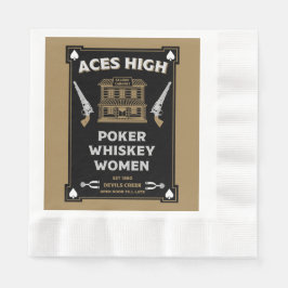 カウボーイアメリカンフロンティアサロン 縁ありランチョンナプキン