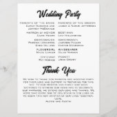 カウボーイアンドブライドウェスタンスタイル結婚式 プログラム (裏面)