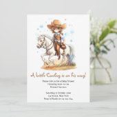 カウボーイインスパイアワイルドウエスト赤ちゃんシャワー 招待状 (スタンド正面)