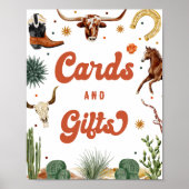 カウボーイウェスタンのカードとギフト ポスター (正面)