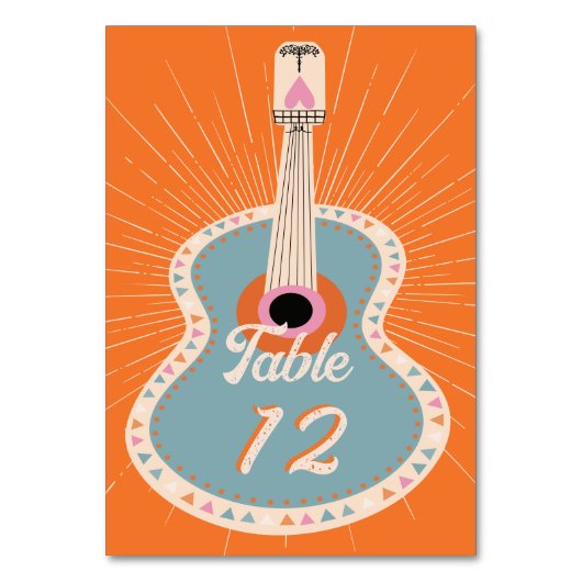 カウボーイウェスタンはっきりしたギタ結婚ーカラー テーブルナンバー (裏面)