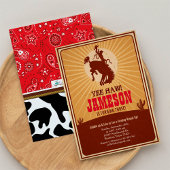 カウボーイウェスタンオールドウェスト誕生日パーティーへの招待 招待状